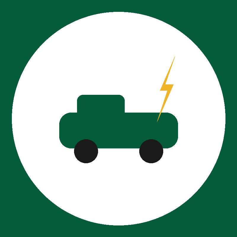 Icono punto de recarga coche eléctrico